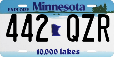 MN license plate 442QZR