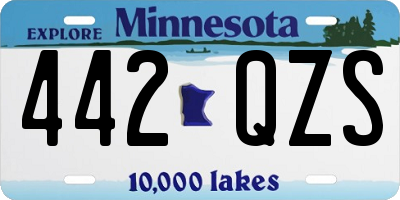 MN license plate 442QZS