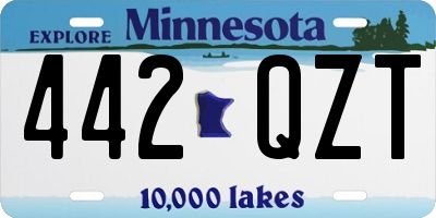 MN license plate 442QZT