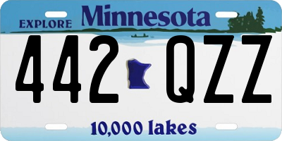MN license plate 442QZZ