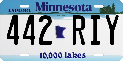 MN license plate 442RIY