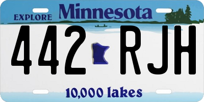 MN license plate 442RJH
