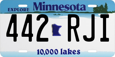 MN license plate 442RJI