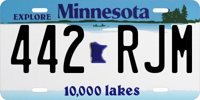 MN license plate 442RJM