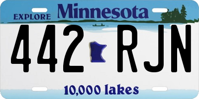MN license plate 442RJN