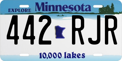 MN license plate 442RJR