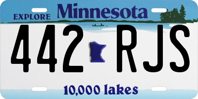 MN license plate 442RJS