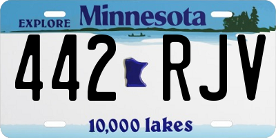 MN license plate 442RJV