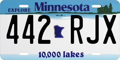 MN license plate 442RJX