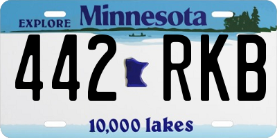 MN license plate 442RKB