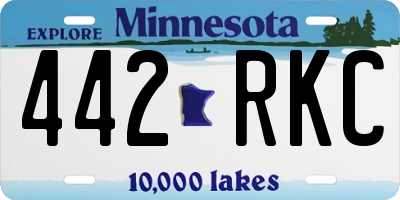 MN license plate 442RKC