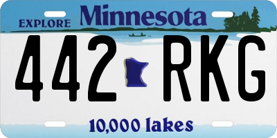 MN license plate 442RKG