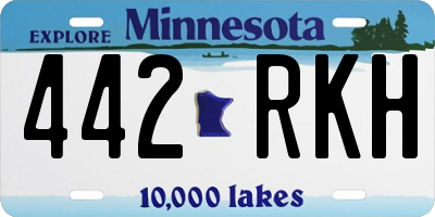 MN license plate 442RKH