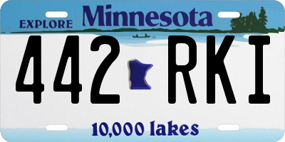 MN license plate 442RKI