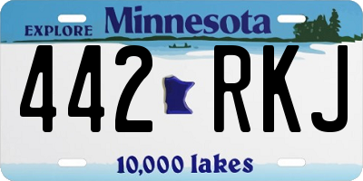 MN license plate 442RKJ