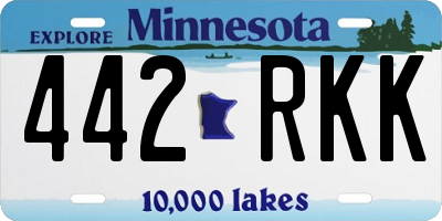 MN license plate 442RKK