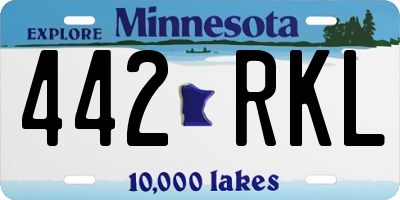 MN license plate 442RKL