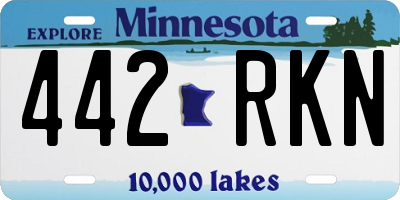 MN license plate 442RKN