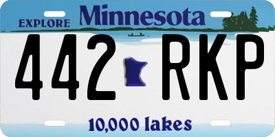 MN license plate 442RKP