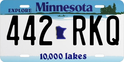 MN license plate 442RKQ