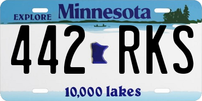 MN license plate 442RKS