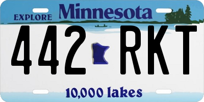 MN license plate 442RKT