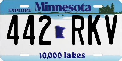MN license plate 442RKV