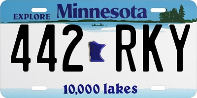 MN license plate 442RKY