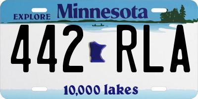 MN license plate 442RLA