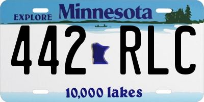 MN license plate 442RLC