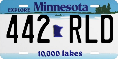 MN license plate 442RLD