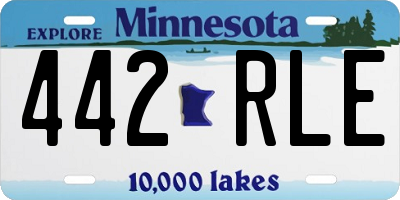 MN license plate 442RLE