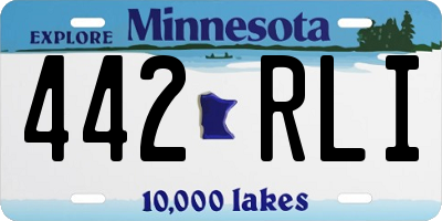 MN license plate 442RLI