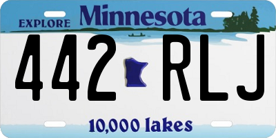 MN license plate 442RLJ