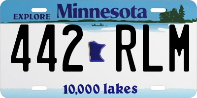 MN license plate 442RLM