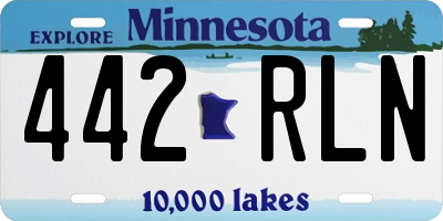 MN license plate 442RLN