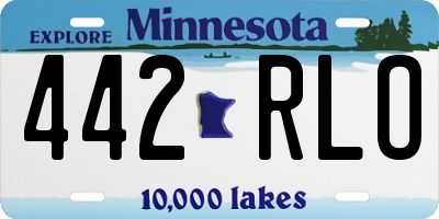 MN license plate 442RLO