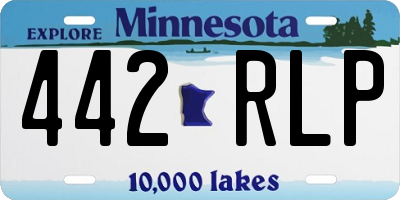 MN license plate 442RLP