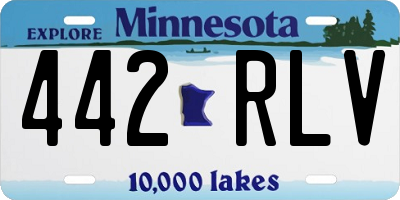 MN license plate 442RLV