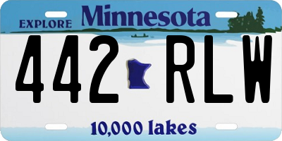 MN license plate 442RLW