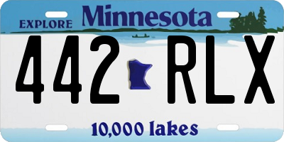 MN license plate 442RLX
