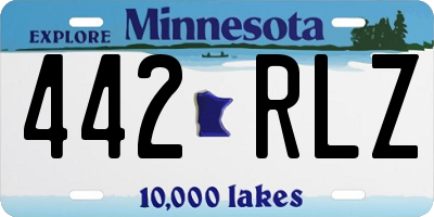 MN license plate 442RLZ