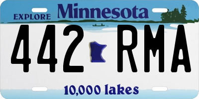 MN license plate 442RMA