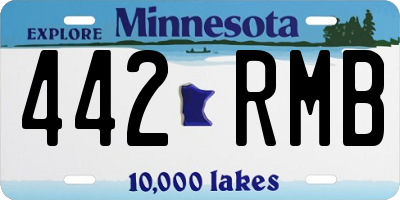 MN license plate 442RMB