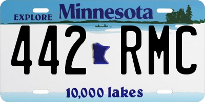 MN license plate 442RMC