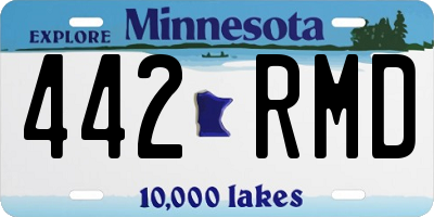 MN license plate 442RMD
