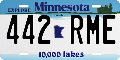 MN license plate 442RME