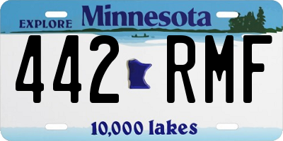 MN license plate 442RMF