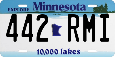 MN license plate 442RMI