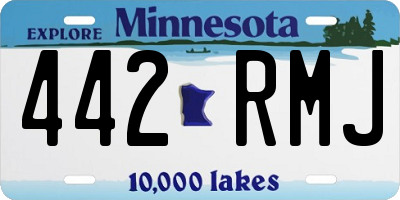 MN license plate 442RMJ